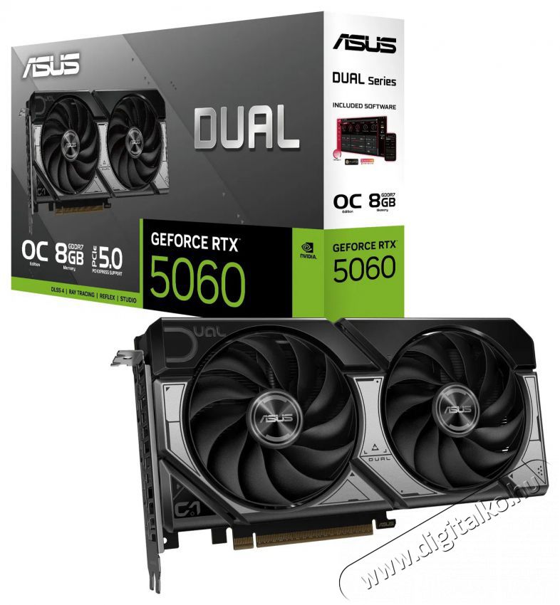 Asus DUAL GeForce RTX 5060 8G OC Iroda &eacute;s sz&aacute;m&iacute;t&aacute;stechnika - Sz&aacute;m&iacute;t&oacute;g&eacute;p tartoz&eacute;k - Videok&aacute;rtya - 523846