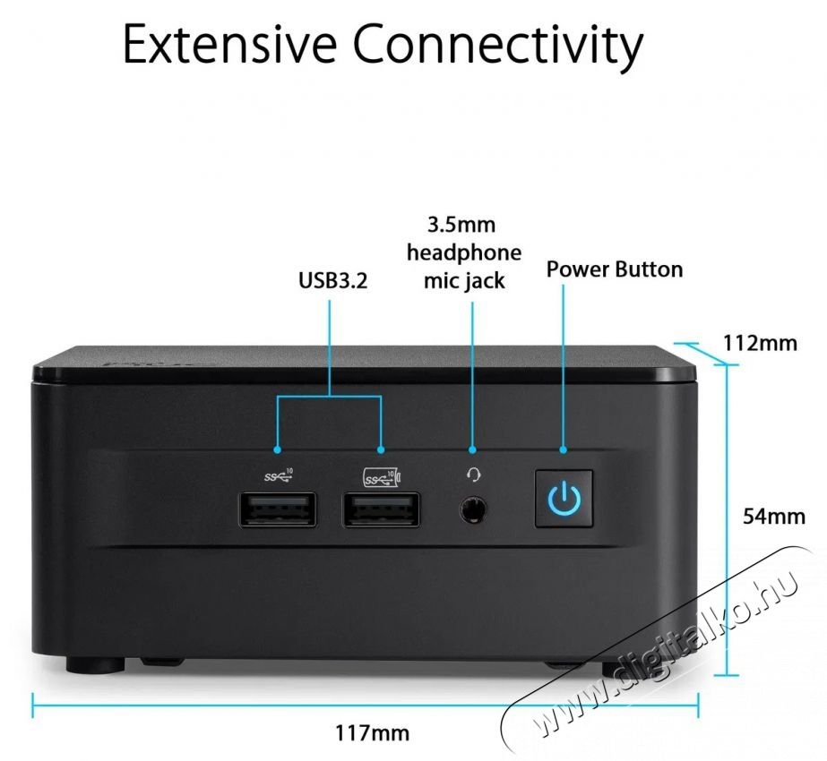 Asus NUC 13 Pro NUC13ANHI5 Tall Iroda &eacute;s sz&aacute;m&iacute;t&aacute;stechnika - Asztali sz&aacute;m&iacute;t&oacute;g&eacute;p - 523845