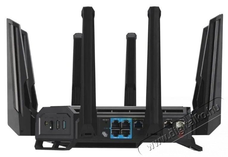 Asus ROG Rapture GT-BE98 WiFi router Iroda &eacute;s sz&aacute;m&iacute;t&aacute;stechnika - H&aacute;l&oacute;zat - Router - 532422