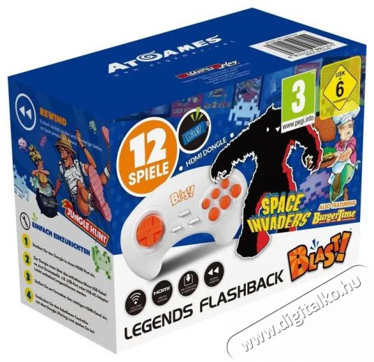 At Games Legends Flashback Blast Space Inviders - retro konzol Iroda és számítástechnika - Játék konzol - Kontroller - 523848