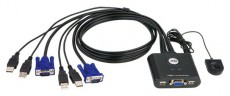 ATEN CS22U 2 port KVM switch Iroda és számítástechnika - Hálózat - Switch - 390108