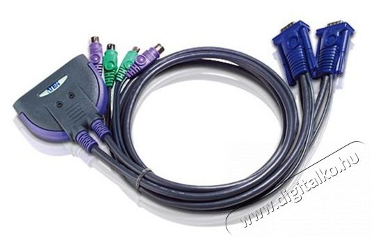 ATEN CS62S-AT 2PC PS/2 VGA KVM Switch Iroda és számítástechnika - Hálózat - Switch - 390111