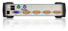 ATEN CS84U-AT 4PC USB-PS/2 VGA KVM Switch Tv kiegészítők - Kábel / csatlakozó - Csatlakozó / elosztó / átalakító - 395498