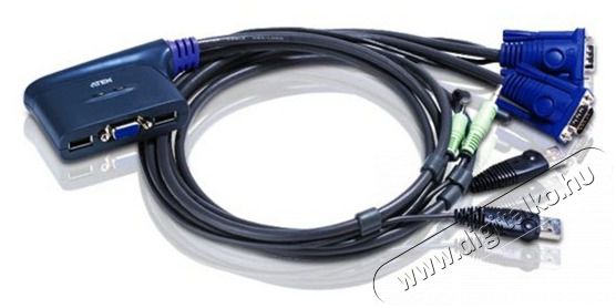 ATEN CS62U 2port USB VGA Audio KVM switch Fotó-Videó kiegészítők - Kábel - Audio-video kábel - 403893