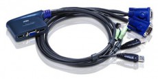 ATEN CS62U 2port USB VGA Audio KVM switch Fotó-Videó kiegészítők - Kábel - Audio-video kábel - 403893