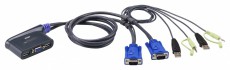 ATEN CS62U 2port USB VGA Audio KVM switch Fotó-Videó kiegészítők - Kábel - Audio-video kábel - 403893
