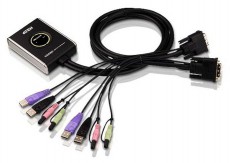 ATEN CS682 2port USB DVI Audio KVM switch Iroda és számítástechnika - Hálózat - Switch - 411206