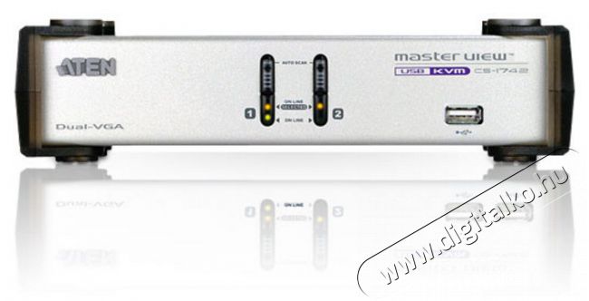ATEN CS1742C-AT 2PC USB VGA Dual-View + Audio KVM Switch Iroda és számítástechnika - Egyéb számítástechnikai termék - 413537