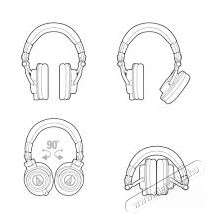 Audio-Technica ATH-M50XBT2 Bluetooth stúdió minőségű fekete fejhallgató Audio-Video / Hifi / Multimédia - Fül és Fejhallgatók - Fejhallgató mikrofonnal / headset - 459237