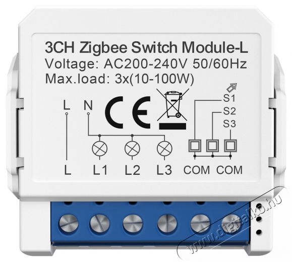 AVATTO LZWSM16 Zigbee (3-gang, No Neutral) Háztartás / Otthon / Kültér - Egyéb háztartási termék - 523872