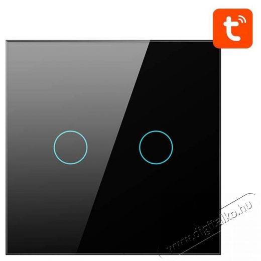 AVATTO ZTS02-EU Zigbee Switch, fekete (2-gang) Háztartás / Otthon / Kültér - Egyéb háztartási termék - 523880