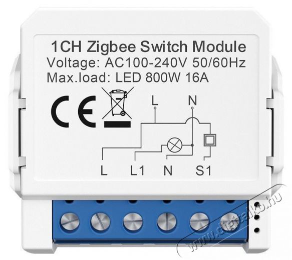 AVATTO ZWSM16 Zigbee (1-gang) Háztartás / Otthon / Kültér - Egyéb háztartási termék - 523881