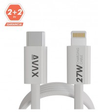 AVAX CB611W MAGNETY 27W 1m USB-C - Lightning adat- és töltőkábel Fotó-Videó kiegészítők - Kábel - Egyéb kábel - 508654