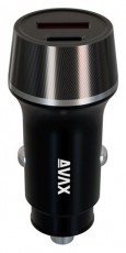 AVAX CC304B CARLY 38W USB-C (PD3.0)+USB-A (QC) autós töltő Mobil / Kommunikáció / Smart - Mobiltelefon kiegészítő / tok - Kábel / átalakító - 508657