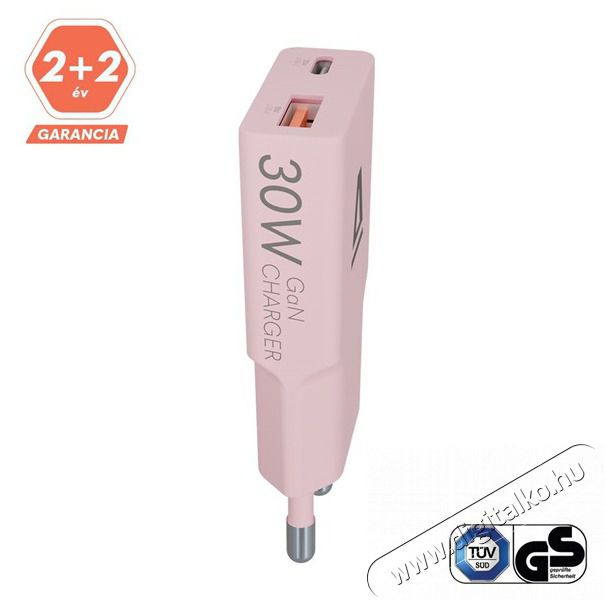 AVAX CH641P NANO SLIM 30W USB-C (PD3.0)+USB-A (QC3.0) pink h&aacute;l&oacute;zati t&ouml;ltő H&aacute;ztart&aacute;s / Otthon / K&uuml;lt&eacute;r - Vil&aacute;g&iacute;t&aacute;s / elektromoss&aacute;g - H&aacute;l&oacute;zati eloszt&oacute; / hosszabb&iacute;t&oacute; / adapter - 508651