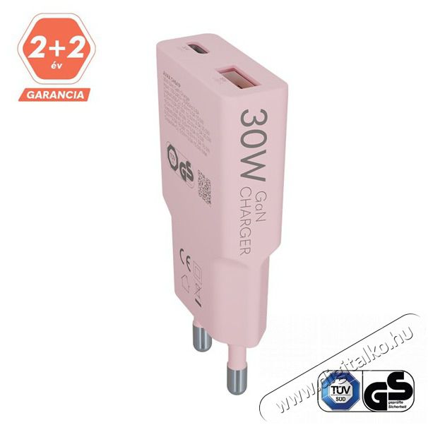 AVAX CH641P NANO SLIM 30W USB-C (PD3.0)+USB-A (QC3.0) pink h&aacute;l&oacute;zati t&ouml;ltő H&aacute;ztart&aacute;s / Otthon / K&uuml;lt&eacute;r - Vil&aacute;g&iacute;t&aacute;s / elektromoss&aacute;g - H&aacute;l&oacute;zati eloszt&oacute; / hosszabb&iacute;t&oacute; / adapter - 508651