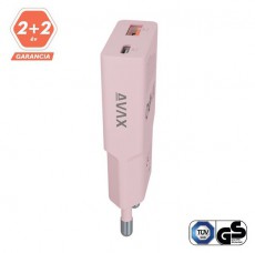AVAX CH641P NANO SLIM 30W USB-C (PD3.0)+USB-A (QC3.0) pink h&aacute;l&oacute;zati t&ouml;ltő H&aacute;ztart&aacute;s / Otthon / K&uuml;lt&eacute;r - Vil&aacute;g&iacute;t&aacute;s / elektromoss&aacute;g - H&aacute;l&oacute;zati eloszt&oacute; / hosszabb&iacute;t&oacute; / adapter - 508651