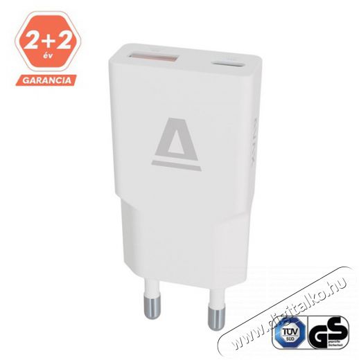AVAX CH641W NANO SLIM 30W USB-C (PD3.0)+USB-A (QC3.0) fehér hálózati töltő Háztartás / Otthon / Kültér - Világítás / elektromosság - Hálózati elosztó / hosszabbító / adapter - 508650
