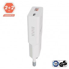 AVAX CH641W NANO SLIM 30W USB-C (PD3.0)+USB-A (QC3.0) fehér hálózati töltő Háztartás / Otthon / Kültér - Világítás / elektromosság - Hálózati elosztó / hosszabbító / adapter - 508650