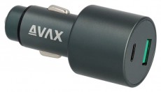 AVAX CC663B CARLY+ 63W Autós töltő USB A (QC)+Type C (PD), fekete Mobil / Kommunikáció / Smart - Mobiltelefon kiegészítő / tok - Hálózati-, autós töltő - 513908