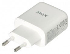 AVAX CH360 SPEEDY 65W GaN USB A (QC)+Type C (PD3.0) feh&eacute;r h&aacute;l&oacute;zati t&ouml;ltő Akkuk &eacute;s t&ouml;ltők - Li-ion akkumul&aacute;tor &eacute;s t&ouml;ltő (gy&aacute;ri) - T&ouml;ltő / h&aacute;l&oacute;zati adapter - 514752