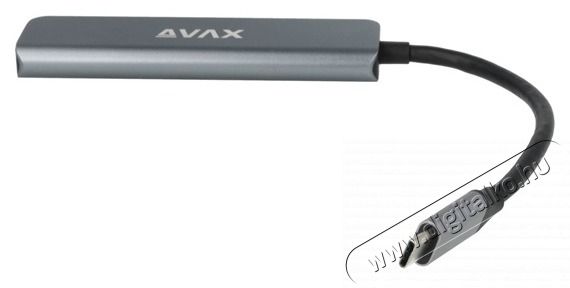 AVAX HB611 CONNECT+ 5in1 Multi Type C-HDMI(4k60Hz), TypeC, 2xUSB 3.0, PD 100W HUB Iroda &eacute;s sz&aacute;m&iacute;t&aacute;stechnika - Notebook kieg&eacute;sz&iacute;tő - USB hub / eloszt&oacute; - 514980