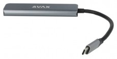 AVAX HB611 CONNECT+ 5in1 Multi Type C-HDMI(4k60Hz), TypeC, 2xUSB 3.0, PD 100W HUB Iroda &eacute;s sz&aacute;m&iacute;t&aacute;stechnika - Notebook kieg&eacute;sz&iacute;tő - USB hub / eloszt&oacute; - 514980