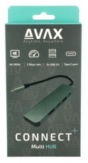 AVAX HB611 CONNECT+ 5in1 Multi Type C-HDMI(4k60Hz), TypeC, 2xUSB 3.0, PD 100W HUB Iroda &eacute;s sz&aacute;m&iacute;t&aacute;stechnika - Notebook kieg&eacute;sz&iacute;tő - USB hub / eloszt&oacute; - 514980