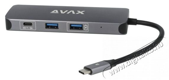 AVAX HB612 CONNECT+ 8in1 Multi 2xUSB 3.0, TypeC, HDMI(4K/60Hz), RJ45, TF/SD, PD 100W HUB Iroda és számítástechnika - Notebook kiegészítő - USB hub / elosztó - 514981