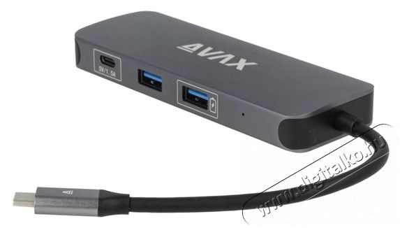 AVAX HB612 CONNECT+ 8in1 Multi 2xUSB 3.0, TypeC, HDMI(4K/60Hz), RJ45, TF/SD, PD 100W HUB Iroda és számítástechnika - Notebook kiegészítő - USB hub / elosztó - 514981