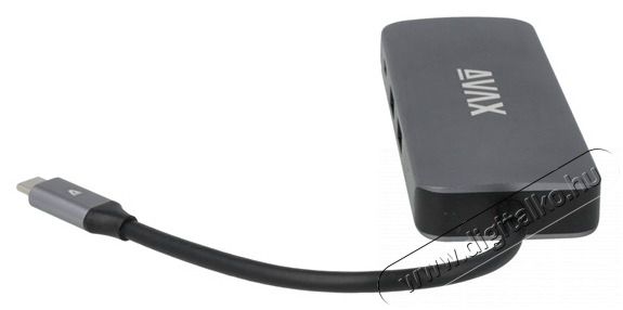 AVAX HB612 CONNECT+ 8in1 Multi 2xUSB 3.0, TypeC, HDMI(4K/60Hz), RJ45, TF/SD, PD 100W HUB Iroda és számítástechnika - Notebook kiegészítő - USB hub / elosztó - 514981