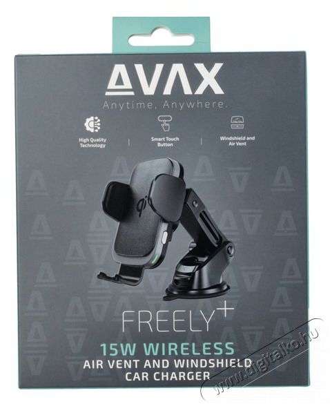 AVAX WH601 Feely+ 15W szellőzőr&aacute;csra &eacute;s sz&eacute;lv&eacute;dőre r&ouml;gz&iacute;thető aut&oacute;s t&ouml;ltő Akkuk &eacute;s t&ouml;ltők - Li-ion akkumul&aacute;tor &eacute;s t&ouml;ltő (gy&aacute;ri) - T&ouml;ltő / h&aacute;l&oacute;zati adapter - 514754