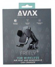 AVAX WH601 Feely+ 15W szellőzőr&aacute;csra &eacute;s sz&eacute;lv&eacute;dőre r&ouml;gz&iacute;thető aut&oacute;s t&ouml;ltő Akkuk &eacute;s t&ouml;ltők - Li-ion akkumul&aacute;tor &eacute;s t&ouml;ltő (gy&aacute;ri) - T&ouml;ltő / h&aacute;l&oacute;zati adapter - 514754