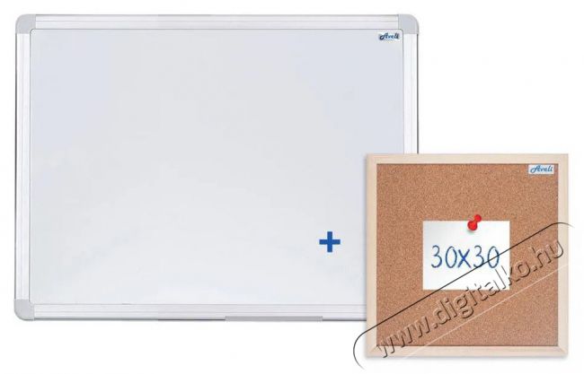 AVELI 60 × 45 cm, alumíniumkeret + parafa tábla 30 × 30 cm tábla Iroda és számítástechnika - Egyéb számítástechnikai termék - 523886
