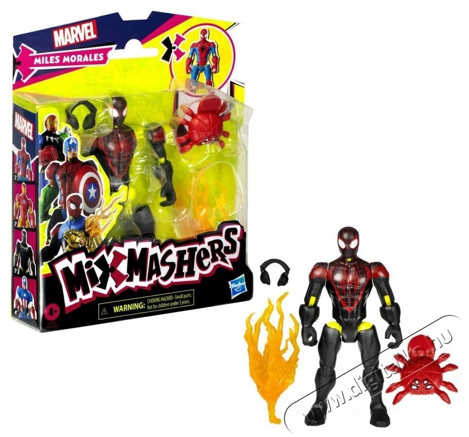 Avengers Marvel Mix Mashers figura, Miles Morales, 12 cm H&aacute;ztart&aacute;s / Otthon / K&uuml;lt&eacute;r - J&aacute;t&eacute;k / Sport - J&aacute;t&eacute;kfigura - 532944