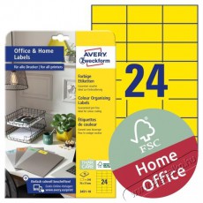 Avery 3451-10 70x37mm 240db-os sárga univerzális etikett Egyéb - Nem forgalmazzuk ! - 391238
