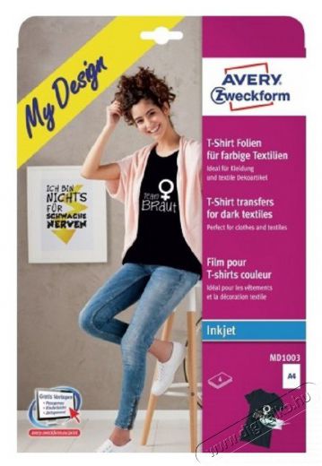 Avery MD1003 A4 textilre vasalható fólia 4db fólia Háztartás / Otthon / Kültér - Egyéb háztartási termék - 405021