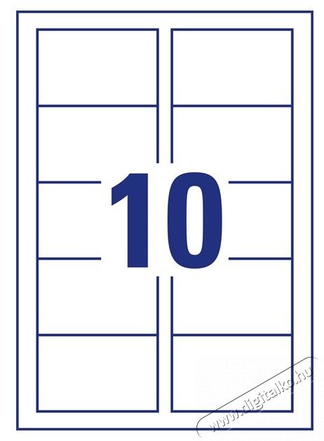 Avery C32011-10 84x54mm 100db-os feh&eacute;r n&eacute;vjegyk&aacute;rtya H&aacute;ztart&aacute;s / Otthon / K&uuml;lt&eacute;r - Egy&eacute;b h&aacute;ztart&aacute;si term&eacute;k - 439414