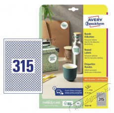 Avery 6221-10 10mm 10 ív univerzális fehér köretikett Egyéb - Nem forgalmazzuk ! - 414580