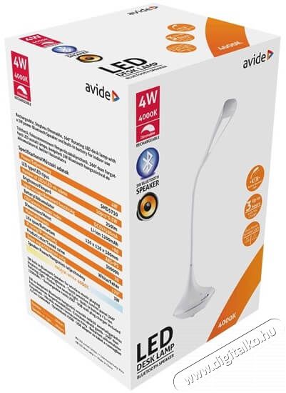 Avide ABLDLBS4W Asztali LED lámpa bluetooth hangszóróval Háztartás / Otthon / Kültér - Világítás / elektromosság - Asztali lámpa - 364894