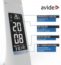 Avide ABLDLBLC6WWH asztali LED lámpa Háztartás / Otthon / Kültér - Világítás / elektromosság - Asztali lámpa - 364892