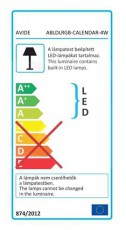 Avide ABLDLRGB-CALENDAR-4W ASZTALI LÁMPA LED Háztartás / Otthon / Kültér - Világítás / elektromosság - Asztali lámpa - 372518