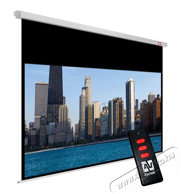 Avtek Cinema Electric 240 elektromos vetítővászon 230x129,5cm - matt fehér/fekete keret Tv kiegészítők - Vetítővászon - 338572