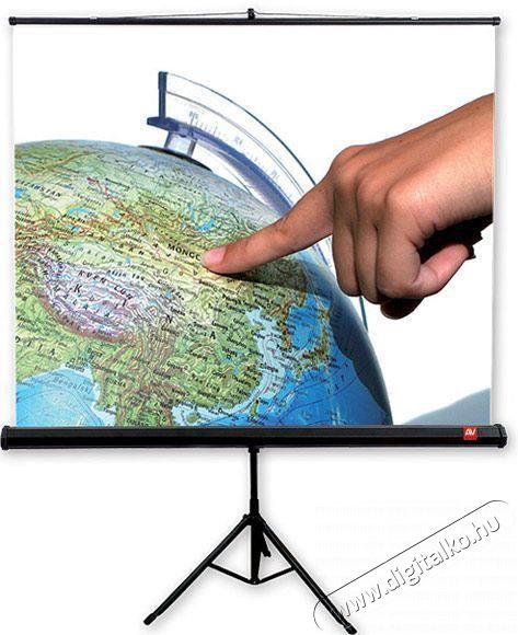 Avtek Tripod Standard 175 1:1 175x175cm matt fehér hordozható állványos vetítővászon Tv kiegészítők - Vetítővászon - 338588