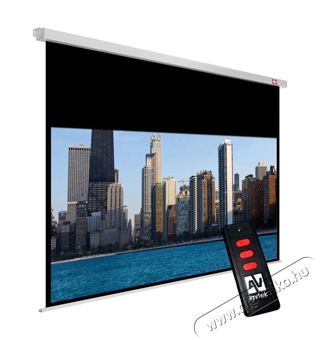 Avtek Video Electric 240 4:3 235x176cm matt fehér elektromos vetítővászon fekete kerettel Tv kiegészítők - Vetítővászon - 338595