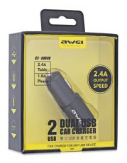 AWEI MG-AWEC100-02 USB AUTÓS TÖLTŐ Autóhifi / Autó felszerelés - Autós töltő / szivargyújtó adapter - 348349