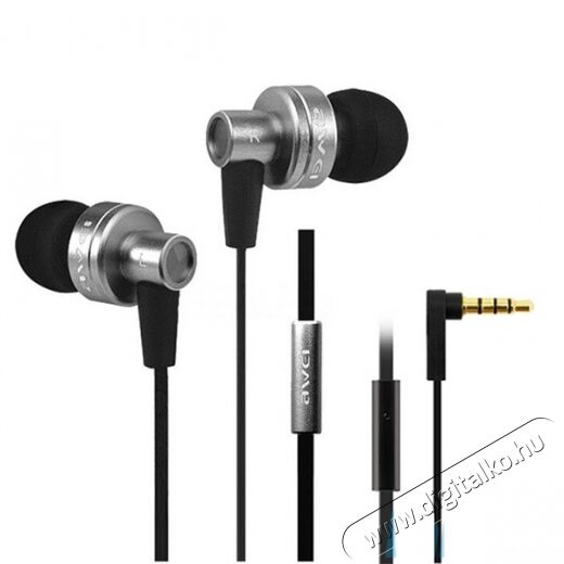 AWEI ES900i In-Ear mikrofonos fülhallgató - ezüst Audio-Video / Hifi / Multimédia - Fül és Fejhallgatók - Fülhallgató mikrofonnal / headset - 323572