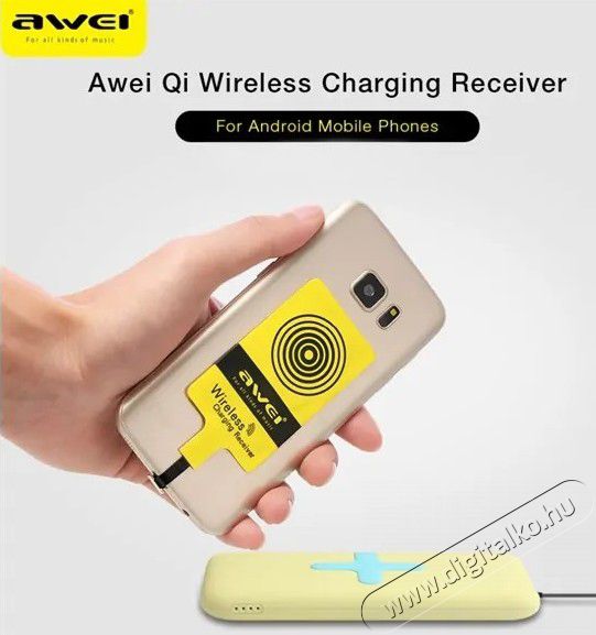 AWEI AWEI S7 Androidos telefonokhoz vezetéknélküli töltő adapter Mobil / Kommunikáció / Smart - Powerbank / Külső akkumulátor és töltő - 368639