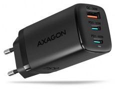 Axagon ACU-DPQ65 GaN USB-A + 2xUSB-C PD3.0/QC4+/PPS/Apple 65W hálózati töltő Mobil / Kommunikáció / Smart - Mobiltelefon kiegészítő / tok - Hálózati-, autós töltő - 391114