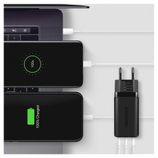 Axagon ACU-DPQ65 GaN USB-A + 2xUSB-C PD3.0/QC4+/PPS/Apple 65W hálózati töltő Mobil / Kommunikáció / Smart - Mobiltelefon kiegészítő / tok - Hálózati-, autós töltő - 391114